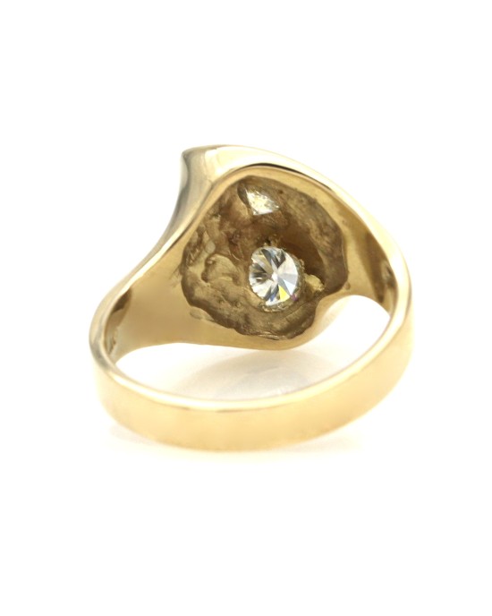 Diamond Solitaire Contemporary Bypass Ring